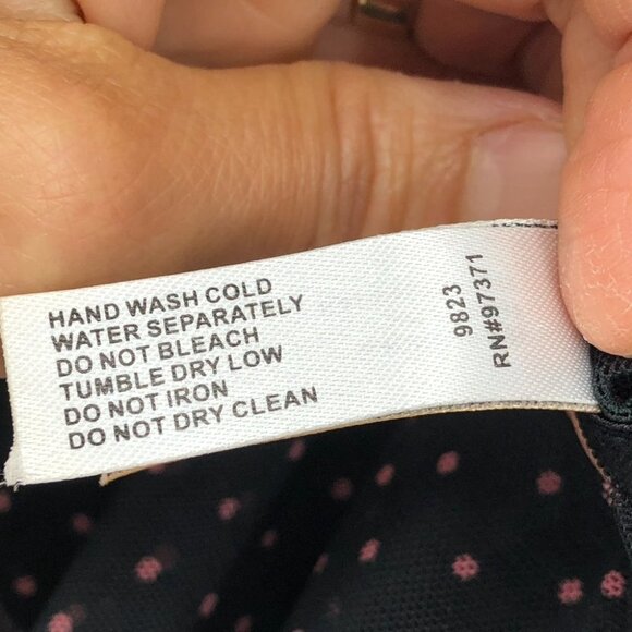 Donna L'oren Gold Label Black Pink Polka Lace Babydoll Cami Lingerie Bra Top S - Picture 8 of 12